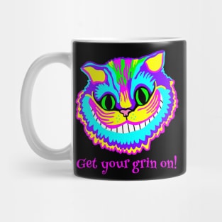 Get Your Grin On Psychedelic Cat Mug